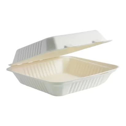 BHB1 Bagasse Clamshell (1Compartment) 1x200