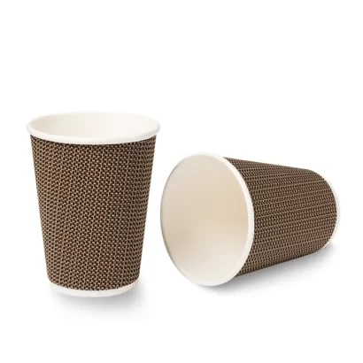Ripple 12oz (VIP) Triple Wall Cups Kraft 1×500