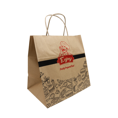 Twisted Brown Jumbo Paper Handle Bag 1x100